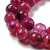 Faceted Natural Dragon Veins Agate Beads Strands G-F447-12mm-P01-4