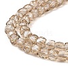 Electroplate Transparent Glass Beads Strands GLAA-C029-03B-08-3