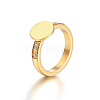 Elegant Stainless Steel Round Rhinestone Ring Suitable for Daily Wear for Women LL7523-3-1