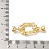 Brass Micro Pave Clear Cubic Zirconia Fold Over Clasps KK-K389-026G-3