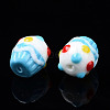 Handmade Bumpy Lampwork Beads Strands LAMP-N021-030-7