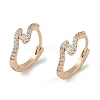 Clear Cubic Zirconia Hoop Earrings EJEW-L292-013G-1