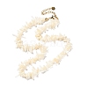 Boho Synthetic Coral Strip Beaded Necklaces NJEW-H047-11G-2