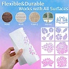 16Pcs PET Plastic Drawing Painting Stencils Templates PW-WG345F0-01-4