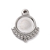 Non-Tarnish 304 Stainless Steel Pendant Cabochon Settings X-STAS-E169-10P-1