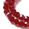 Electroplate Transparent Glass Beads Strands EGLA-A035-T4mm-L07-3