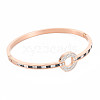 Rhinestone Donut Bangle BJEW-N017-018RG-1