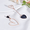 1 Pair Alloy Dangle Stud Earrings EJEW-LP0003-54RG-02-3