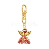 Angel Glass & Alloy Pendant Decorations HJEW-MZ00360-4