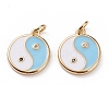 Brass Micro Pave Clear Cubic Zirconia Pendants KK-C100-16G-6