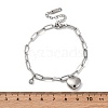 304 Stainless Steel Charm Bracelets STAS-D152-01P-4