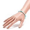 Natural Amazonite Rondelle Beaded Stretch Bracelets for Women BJEW-JB08956-03-3