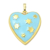 Rack Plating Brass Enamel Pendants KK-L224-046G-04-1