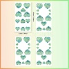 4PCS 2 Styles PVC Stickers Dazzling Color Window Stickers 3D Laser Heart Shaped Electrostatic Glass Window Stickers JX829A-2