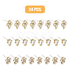 SUPERFINDINGS 24Pcs 3 Style Alloy Stud Earring Findings FIND-FH0006-52-3