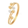 304 Stainless Steel & Rhinestone Cuff Bangles BJEW-E113-01G-2