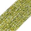 Electroplate Glass Beads Strands GLAA-Q105-03-02-1