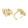 Brass Nuggets Hoop Earrings for Women LS-EJEW-F347-01G-04-2