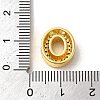 Brass Micro Pave Clear Cubic Zirconia Charms ZIRC-C009-01G-O-3