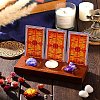 Moon Phase Pattern Wooden Tarot Card Holders WICR-PW0016-09-3