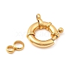 Brass Spring Ring Clasps X-KK-D407-01G-E-2