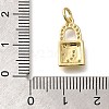 Rack Plating Brass Micro Pave Cubic Zirconia Pendants KK-M296-18G-3