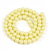 Baking Painted Pearlized Glass Pearl Bead Strands HY-N002-6mm-B03-3