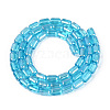 Electroplate Transparent Glass Beads Strands EGLA-Q132-03A-A06-2