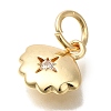 Brass Micro Pave Cubic Zirconia Pendants KK-Q001-13G-02-2