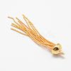 Brass Serpentine Chain Tassel Pendants KK-F718-09G-3