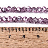 Transparent Electroplate Glass Beads Strands EGLA-Q131-01A-05-4