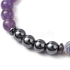 Natural & Synthetic Gemstone Beads Bracelets BJEW-JB11393-3