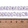 Electroplate Transparent Crackle Glass Beads Strands EGLA-Q135-01A-B06-4