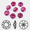 Pointed Back & Back Plated K9 Glass Rhinestone Cabochons RGLA-J012-8mm-502-1