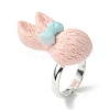 Bunny Resin Finger Ring RJEW-JR00638-03-1