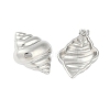 Sea Snail Brass Stud Earrings for Women EJEW-S232-01P-2