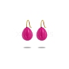 304 Stainless Steel Enamel Teardrop Dangle Earrings for Women EJEW-U023-01G-04-1