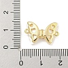 Brass Pave Clear Cubic Zirconia Butterfly Connector Charms KK-Q820-38G-3