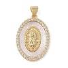 Brass Micro Pave Cubic Zirconia Pendants KK-I712-52G-06-1