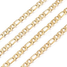 304 Stainless Steel Figaro Chains STAS-M032-45G-1.2mm