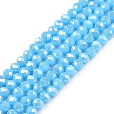 Electroplate Glass Beads Strands EGLA-A044-P3mm-A08-1