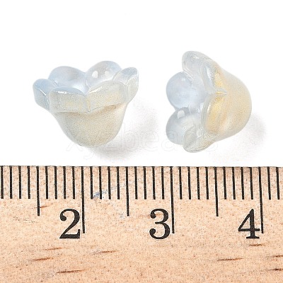 Transparent Glass Beads Caps GLAA-B028-01K-1