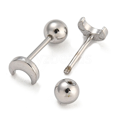 304 Stainless Steel Cartilage Earrings EJEW-B066-01C-P-1