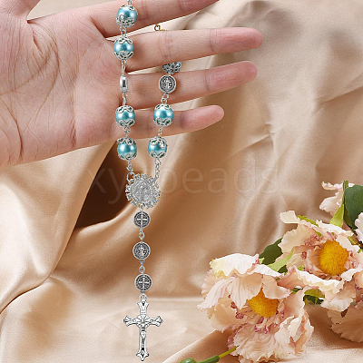 60Pcs Tibetan Style Alloy Flat Round Beads TIBEB-SC0001-58-1
