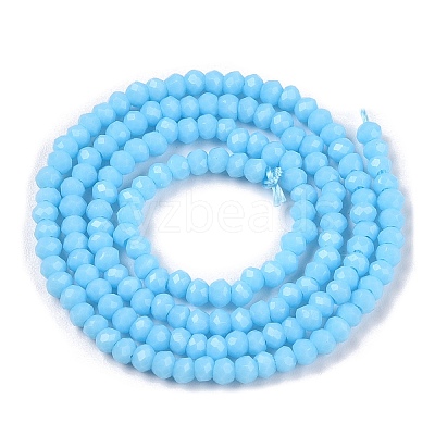 Opaque Solid Color Glass Beads Strands EGLA-T021-02E-1