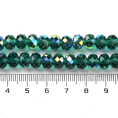 AB Color Plated Transparent Electroplate Beads Strands EGLA-H104-06K-1