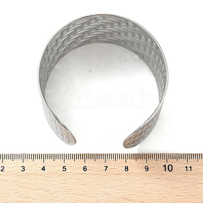 304 Stainless Steel Cuff Bangles for Women BJEW-Z096-05P-1