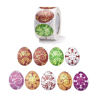 9 Patterns Easter Theme Self Adhesive Paper Sticker Rolls DIY-C060-02C-1