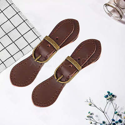 CutHollow 2Pcs Leather Toggle Buckle AJEW-CL0001-26C-1