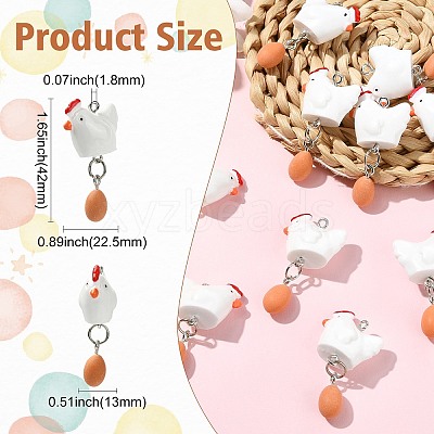 Opaque Resin Pendants RESI-CJC0031-002P-1-1